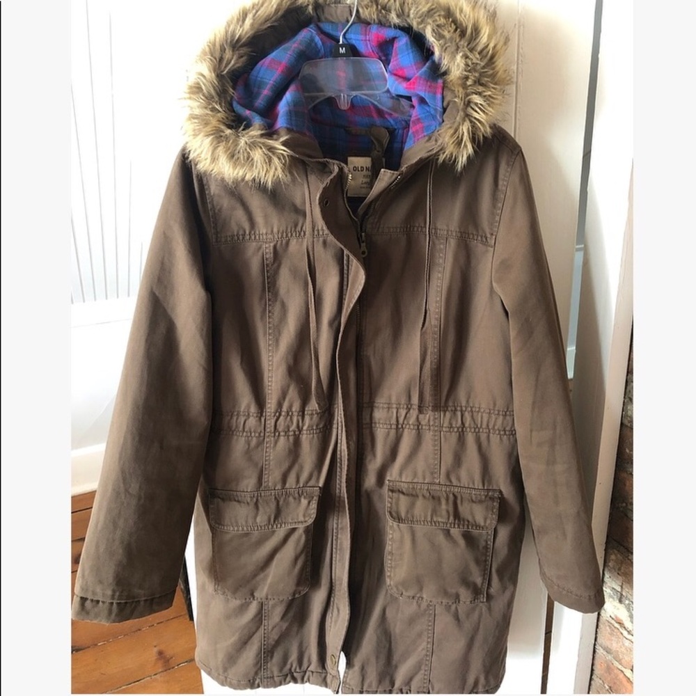 Old Navy Utility Coat with flannel lining